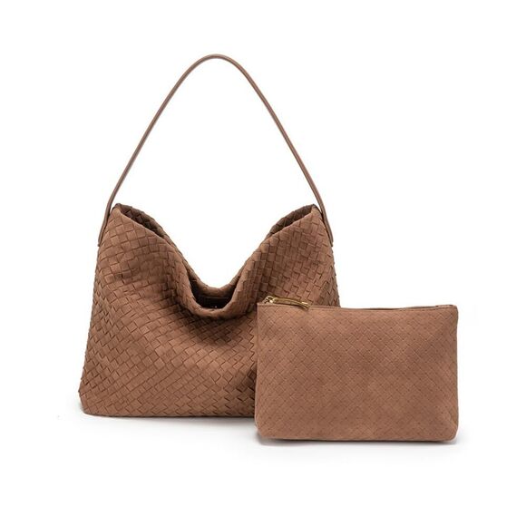 Handbags - 4226 suede shoulder bag Brown